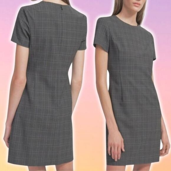 Aritzia Babaton Wool Glend Plaid Sheath Dress Size 00 - Picture 7 of 8